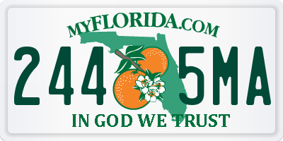 FL license plate 2445MA