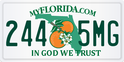FL license plate 2445MG