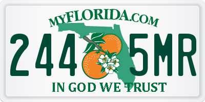 FL license plate 2445MR