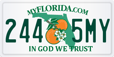 FL license plate 2445MY