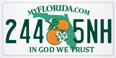 FL license plate 2445NH