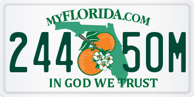 FL license plate 2445OM