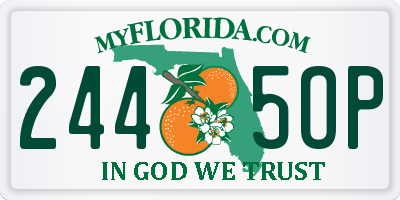 FL license plate 2445OP