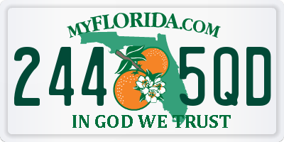 FL license plate 2445QD