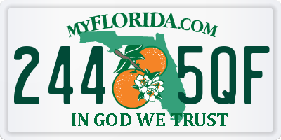 FL license plate 2445QF