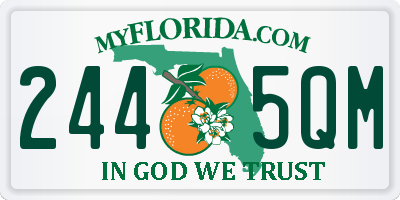 FL license plate 2445QM