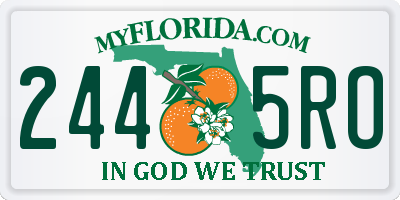 FL license plate 2445RO