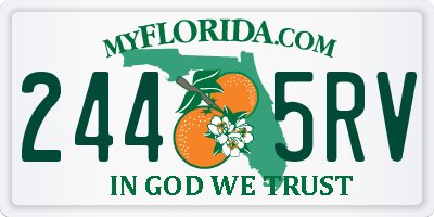 FL license plate 2445RV