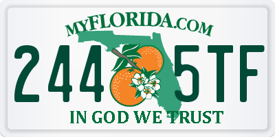 FL license plate 2445TF