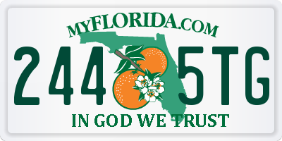FL license plate 2445TG