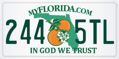 FL license plate 2445TL