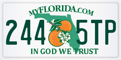 FL license plate 2445TP