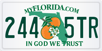 FL license plate 2445TR