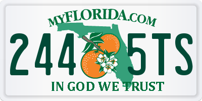 FL license plate 2445TS