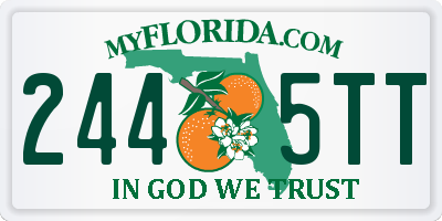 FL license plate 2445TT