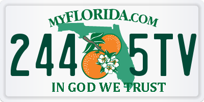 FL license plate 2445TV