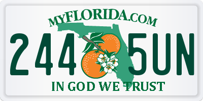 FL license plate 2445UN