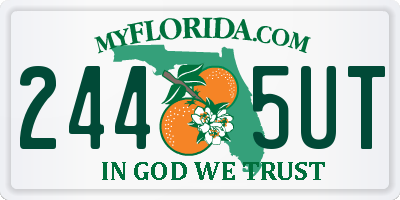FL license plate 2445UT