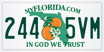 FL license plate 2445VM