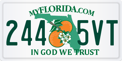 FL license plate 2445VT
