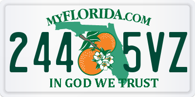 FL license plate 2445VZ