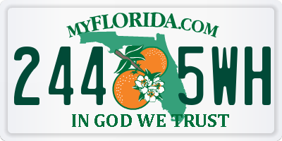 FL license plate 2445WH