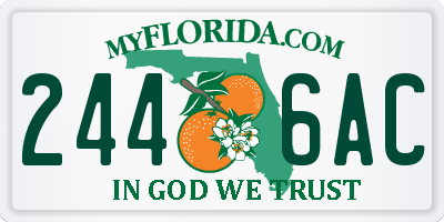 FL license plate 2446AC