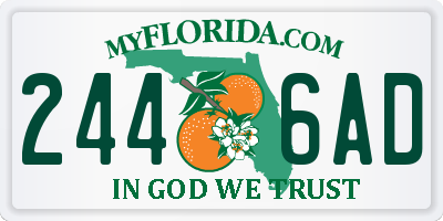 FL license plate 2446AD