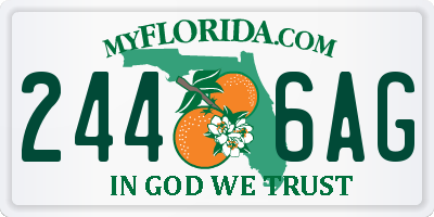 FL license plate 2446AG