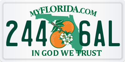 FL license plate 2446AL