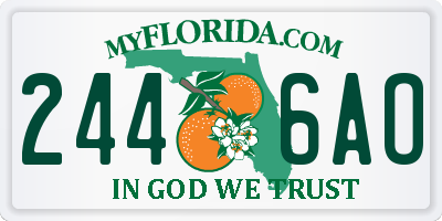 FL license plate 2446AO