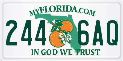 FL license plate 2446AQ