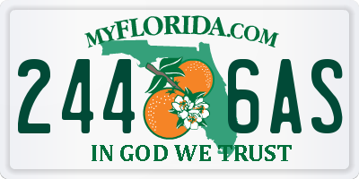 FL license plate 2446AS