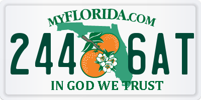 FL license plate 2446AT
