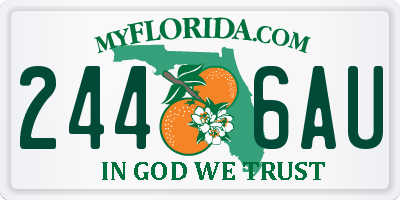FL license plate 2446AU