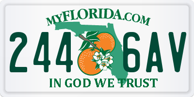FL license plate 2446AV