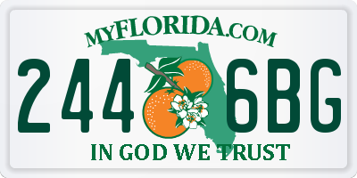 FL license plate 2446BG