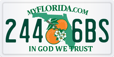 FL license plate 2446BS