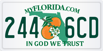 FL license plate 2446CD