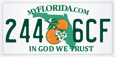 FL license plate 2446CF