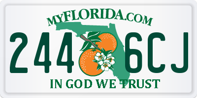 FL license plate 2446CJ