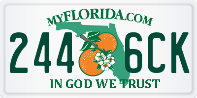 FL license plate 2446CK