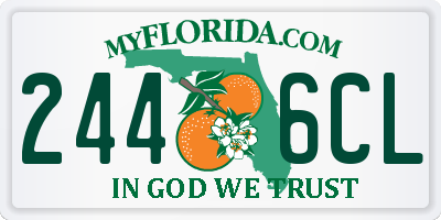 FL license plate 2446CL