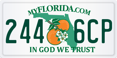 FL license plate 2446CP