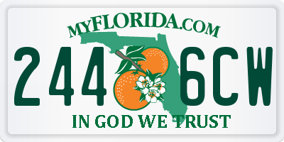 FL license plate 2446CW