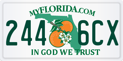 FL license plate 2446CX