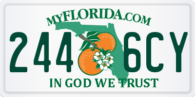 FL license plate 2446CY