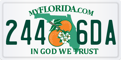 FL license plate 2446DA