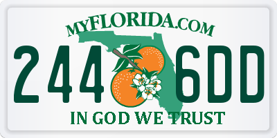 FL license plate 2446DD