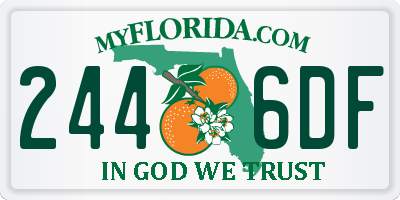 FL license plate 2446DF